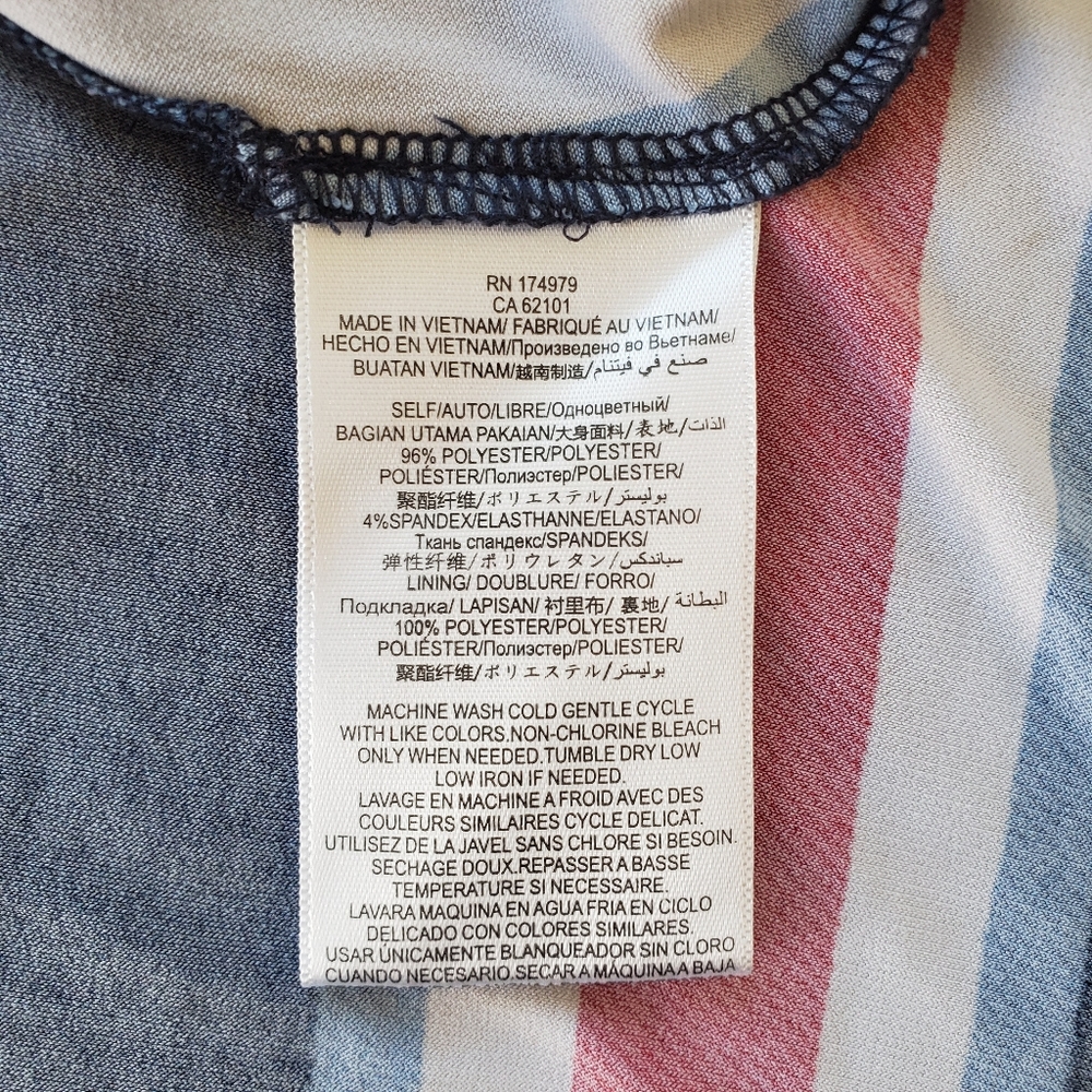 Euc Bcbgeneration Multicolor Draped Cocktail Dress - image 7